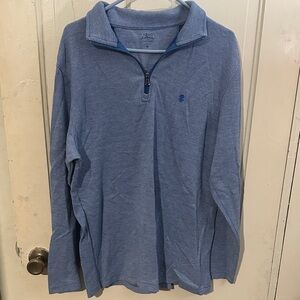 Izod Men's Heather Blue Quarter-Zip Pullover